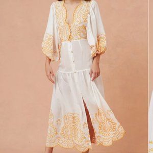 NWT: Embroidered Midi Dress